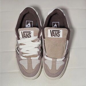 Vans Taupe and White Suede Sneakers, size 7